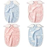 【爱莉セレクトショップ】 4枚セット 汗取りパッド 無添加2重ガーせ 天使の羽 春夏 秋冬 新生児 ベビー ギフト 男の子 女の子 (4枚セット)