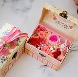 【決算在庫一掃大セール！】100％プリザーブドフラワーのみ！ボックスフラワーでこの価格！　リボンサービス付き　プリザが満載。花 誕生日　プレゼント　フラワーアレンジ（花がらピンクイングリッシュローズ）