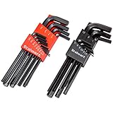 Stalwart 75-HT3011 Long Arm Combo SAE & Metric Hex Key Set, 22 Piece [並行輸入品]
