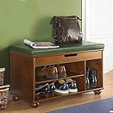 HAIZHEN ホームソース靴収納キャビネットPUシートラック木製廊下の収納ベンチリフトアップリッド60CM / 80CM ( 色 : ウォールナット , サイズ さいず : L80CM )