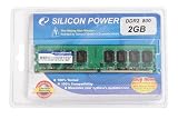 シリコンパワー デスクトップPC用メモリ 240Pin DIMM DDR2-800 PC2-6400 2GB 永久保証 SP002GBLRU800S02