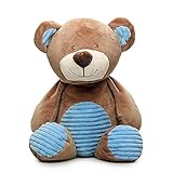 20 "ブルーBaby Bear Plush Rattle andコーデュロイトリム