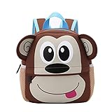 【Pedonir】リュック 子供 男の子 女の子 こども 子ども キッズ 幼稚園 保育園 入園祝い かわいい リュックサック お泊り保育 通園 乗り物 電車 スムース 1歳 ２歳 ３歳 子供服 (サル