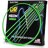 DR エレキギター弦 NEON ニッケルメッキ グリーン カラー コーテッド .009-.042 NGE-9