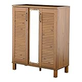 GINAシューズ&amp;ストッカー ライトブラウン(高さ94幅75㎝) GI95-75LBR GI95-75LBR