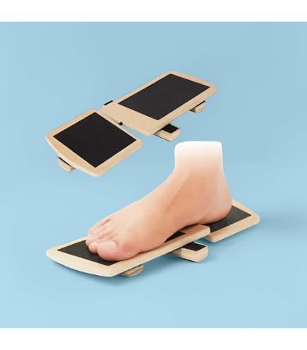 Amazon | バランスボード 木製 足首足強化エクササイザー 片脚バランス