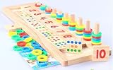 1 Set Baby Toys Montessori Educational Wooden Toys Teaching Logarithm Version Kids Wooden Blocks by 