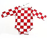 (マリメッコ) marimekko キッズ 長袖ロンパース TAHTO ホワイト×レッドチェック 039286 093 #6M [並行輸入品]