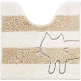 オカ(OKA) うちねこ レギュラーサイズ トイレマット 約60×60cm (ホワイト)