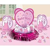 Amscan Delightful Shower with Love Girl Table Decorating Kit Baby Shower Party Decorations 12-1/2 Pi