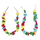 木製 知育玩具 赤ちゃん おもちゃ 紐通し ボビンひもとおし 木のおもちゃ 知育玩具セット 動物/果物など Broadroot (D)