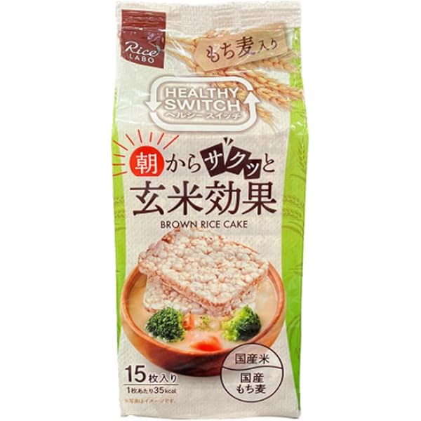 Amazon | 幸福米穀 朝からサクッと玄米効果 ブラウンライスケーキ もち
