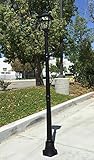 TruePower Cast Aluminum Solar Powered COB LED Streetlight Style Outdoor Light Lamp Post, Black [並行輸入