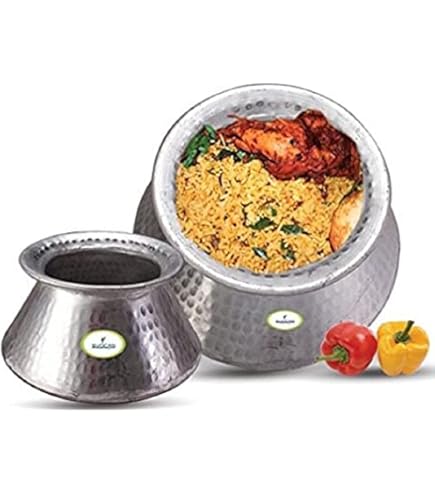 Amazon | USA Deals 365 アルミニウム製 Biryani Handi 蓋付き