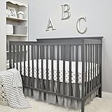 American Baby Company 3 Piece Crib Bedding Set, Gray, 28 x 52 by American Baby Company