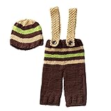Zhhlaixing ベビー服 Newborn Baby Boys Crochet Knit Hats Outfits Costume for Photo Photography Prop