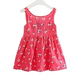 Maybaby 子供服 ガールズ 女の子 ドレス リボン付き ノースリーブワンピース 子どもドレス チュニック ワンピース ミニワンピース 可愛い 花柄 ベビースーツ夏サマー 通学 入園式 卒園式 七