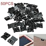 50個ハンガークリップFix Hanging Sタイプフックの画像フォトフレーム壁アートワーク17 x 15 mm
