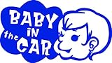 Baby in the car 　ベービーインザカー　赤ちゃんが乗ってますステッカー (ﾌﾞﾙｰBLUE)