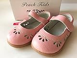 Peach Kids ティアーズモチーフ ベビーシューズ 女の子フォーマルシューズ キッズシューズ 子供靴 七五三 発表会 結婚式 入学式／三色展開 ピンク ホワイト レッド (26 15.5cm, 