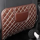 に適用 ホンダ オデッセイ RL6型 2022年~ キックガード 後部座席 シートバックカバー 汚れ防止 蹴り防止 シートバックプロテクター 収納ポケット付き 子供用 車内保護 アクセサリー 運転席/助手席対応(ブラウン,短い)