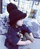 ニット帽子 ベビー帽子 可愛い ふわふわ玉付き かっこいい　5色 5点　ベージュ 【5点】