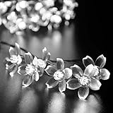 LSHCX Waterproof Solar Christmas Fairy String Lights 32.5ft 60 LED Blossom Decorative Lighting for H