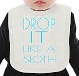 Drop It Like A Sloth Funny Slogan ネクタイを有する有機ビブ Medium