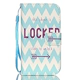 UNEXTATI Galaxy S4 ケース 手帳型ケース カバー ウォレット型ケース 高品質 PUレザー 収納 耐衝撃 全面保護 Samsung Galaxy S4ケース Case (ブルー, P1