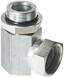 Eaton Weatherhead 9515X20X20 Carbon Steel Straight Thread O-Ring Adapter, Swivel, 90 Degree Elbow, 1