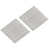 uxcell　丸棒　ラウンドシャフトロッド 鋼製　304 ステンレス鋼製　3mm x 40mm　シルバートーン　20枚入り