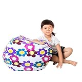 BULARY ぬいぐるみ収納袋 収納袋 ぬいぐるみ 収納 縫い包み ストライプ家庭用品収納袋 大容量 球状手袋 子供用 棉手提げ袋 シンプル 子供のおもちゃ コットントイ収納袋 選べる3柄