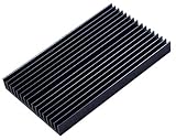 Easycargo 60mm ヒートシンク 100 x 60 x 10mm、アルミニウム冷却ヒートシンク、LEDパネル冷却用クーラーヒートシンク (100mm x 60mm x 10mm) 4個 (ブラック)