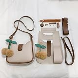 Moeruruya ショルダーバッグ DIY キット ハンドメイド カバン 手作り ハンドバッグ レディース ビジネス 2 way トートバッグ #茶色