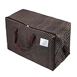 大容量バッグ 収納ケース ふとん収納 引っ越しバッグ 100リットル ドット柄 600Dオックスフォード ダブルファスナーあり 取っ手付き おしゃれ ビッグバッグ 収納バッグ 大容量 毛布/寝具/衣類