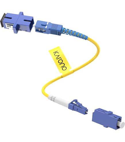 62.5/125 Duplex Fiber 1FT LC To SC Fiber Optic Cable - Multimode OM1 62.5/125 Duplex Adapter Cable Fiber Optic Adapter Cable