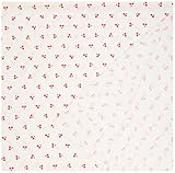 Oeuf Swaddle-Cherries, White by Oeuf