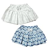 (ネイビー/95cm)ベビー服 女の子 スカパン パンツ スカート Dolly Ribbon ドーリーリボン ボトム 透かし花柄 総柄 リボン ウエストゴム 女児 ベビー