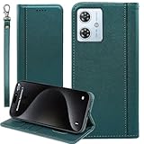 MOTOROLA用 Moto G64 5G ケース G64Y 5G ケース 手帳型 通用 MotoG64 5G SIMフリー ストラップケース MotoG64Y 5G XT2431-2 ワイモバイル ケース 携帯カバー モトローラ G64 G64Y 手帳ケース カバー ストラップ付きケース 耐衝撃 手帳 適用 Cobeimisr CASE マグネット ストラップ スマホケース ダーク グリーン