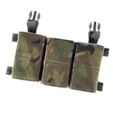 KDTAC 556タクティカルライフルトリプルマガジンポーチ、KYWI インサートマグポーチフックループパネル LV119 HSP プレートキャリア用 (MC)