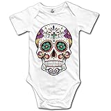 幼児Sugar Skull Cute Baby Onesieボディスーツ カラー: ブラック
