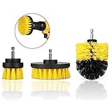 drillpro 3pcs 2\/3.5\/4 inch yellow electric drill brush tile