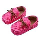 Sunward Baby Bowknot Soft Sole Anti-slip Leather Prewalker Shoes Infant Moccasin (13CM（Suggest 12-18