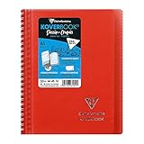 Clairefontaine クレールフォンテーヌ スケッチブック カバーブック レッド A5 特厚口(125g/㎡) 50枚 プラスチックカバー クリアファイル付きcf361201rd