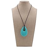 Mamimami Home 歯固め ネックレス シリコン ママ授乳ジュエリー はがため ママのネックレス チュアブルおしゃぶり 赤ちゃんのおもちゃ[BPAフリー][FDA認可済]安全 無味 (ターコイ