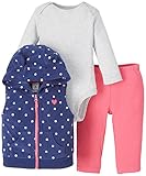 カーターズ carter's アパレル baby line ベスト ロンパース パンツ セット ネイビー グレー ピンク 121G050 【並行輸入品】 6ヶ月