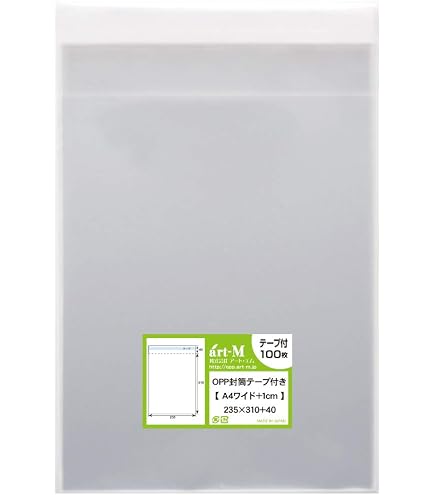 Amazon | アート・エム 1up商品【純国産 標準#30】透明OPP袋 角2