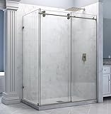 DIYHDステンレススチール装飾スライドシャワーバーンドア戻りパネルハードウェアシャワー部屋kit-noガラス 5ft-90° kit(satin) 5ft-90° kit(satin)