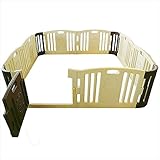 アジル ベビーサークル 8枚パネル ベアゾーン (ベージュブラウン) 約196×196×60cm BEAR ZONE プレイヤード プレイペン プレイサークル