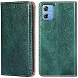for MOTO G64 5G ケース 手帳型 for モトローラG64 5g カバー XJUN 上品 高級PUレザー ハンドメイド 高質感皮革 おしゃれ 汗や指紋防止 肌触り良い 360度保護 男女兼用 グリーン